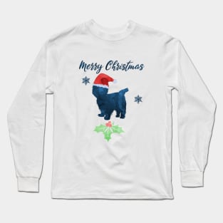 Merry Christmas Bichon Frise Art Long Sleeve T-Shirt